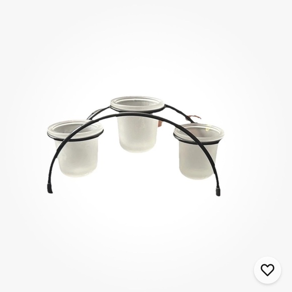 Set of Glass Candle Holders with Metal Stand - Picture 1 of 1